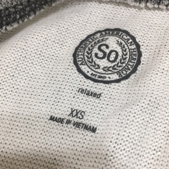 SO White and gray baseball Tee. NWT XXS - Picture 4 of 8
